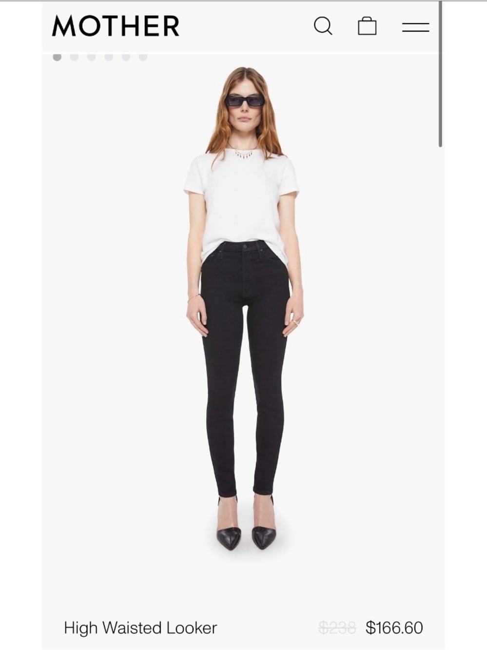 MOTHER High Waisted Looker Ankle Jeans Size 29 in Encounters At Night
